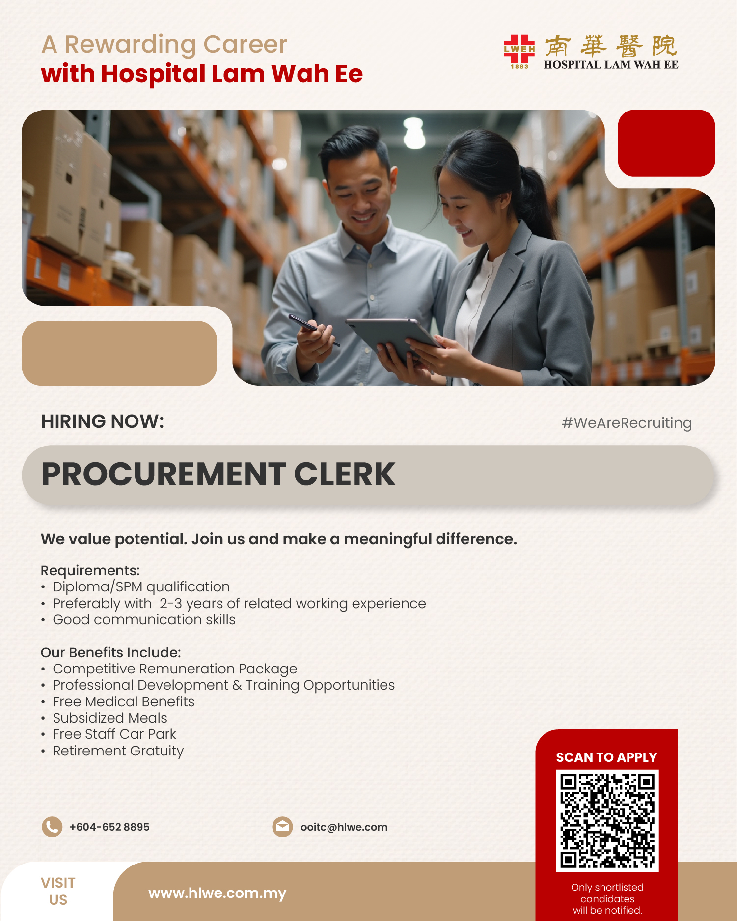Procurement Clerk (Walk-in Interview)